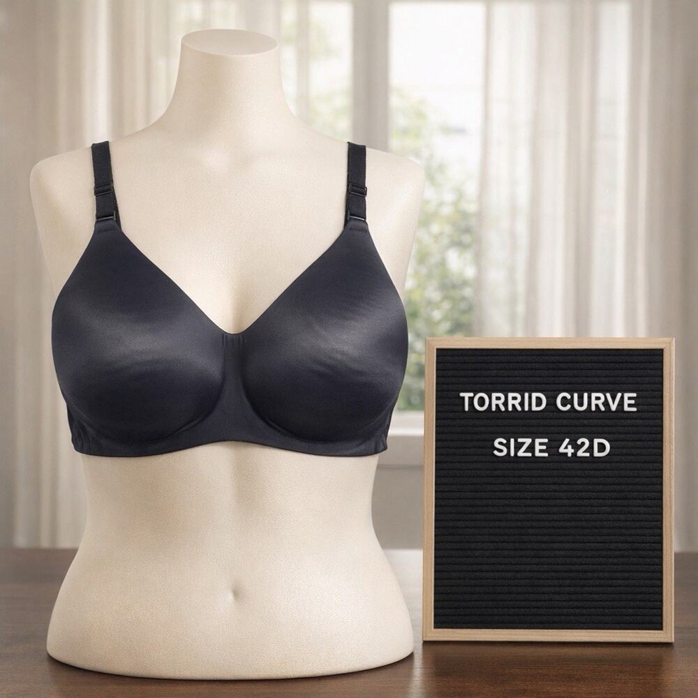 Torrid Curve Smooth Full-Coverage Black Bra - 42D